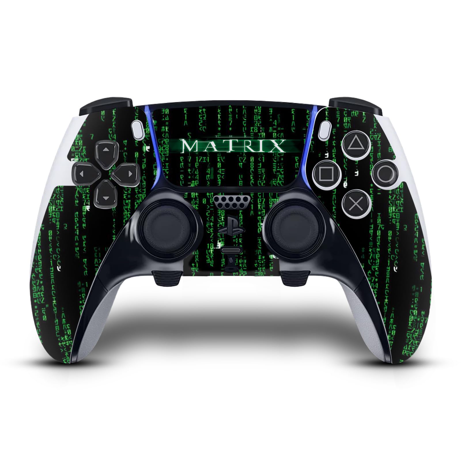 Official The Matrix Key Code Art Vinyl Skin Sticker for Sony PS5 DualSense Edge Controller - Gaming Accessories for Playstation 5 Enthusiasts - Perfect for Customizing & Protecting Your Controller