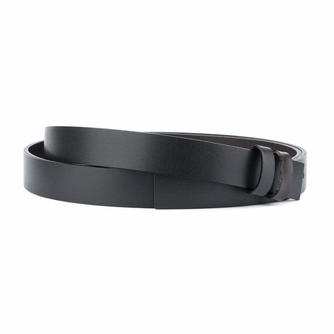 1 Inch Men's Reversible Leather Belt Strap for Montblanc Buckles - Black & Brown 25mm - Dress & Casual Wear for Office, Business & Everyday Use