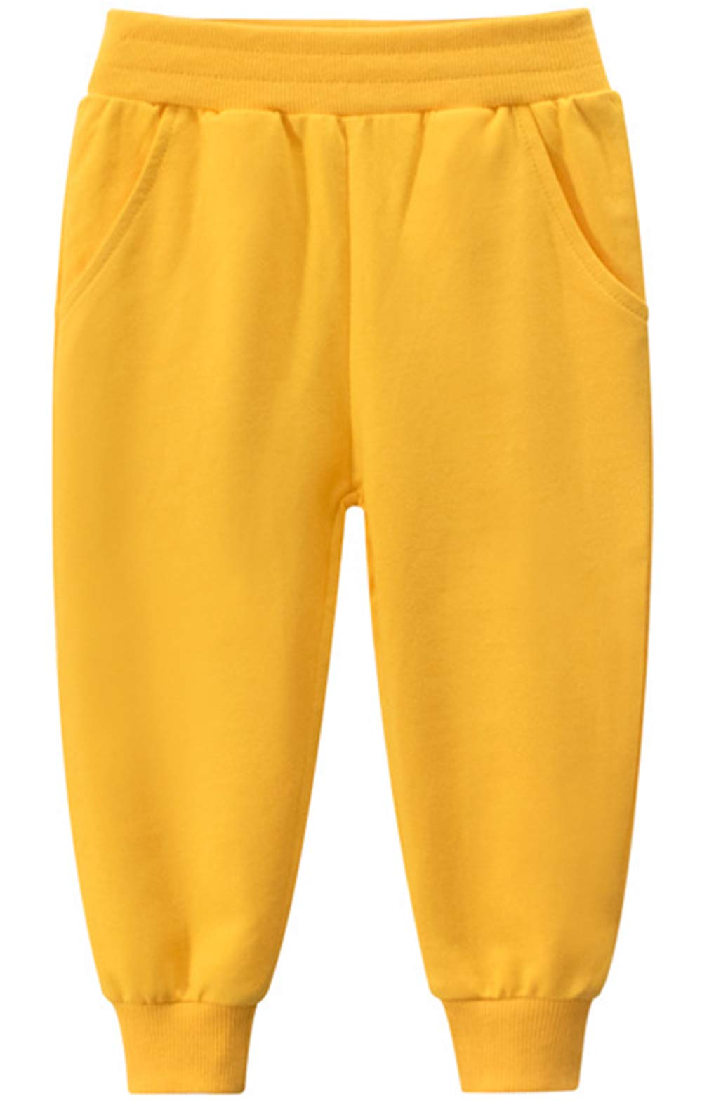 **Unisex Kids' Dinosaur Print Athletic Pants – Cotton Elastic Waist Jogger Sweatpants for Boys & Girls – Perfect for Playtime, School & Casual Outings**