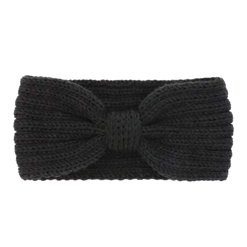 DRESHOW Women's Crochet Ear Warmer Headband - Soft Knit Stretchable Winter Headband for Women - Perfect for Skiing, Running, and Cold Weather Outdoor Activities