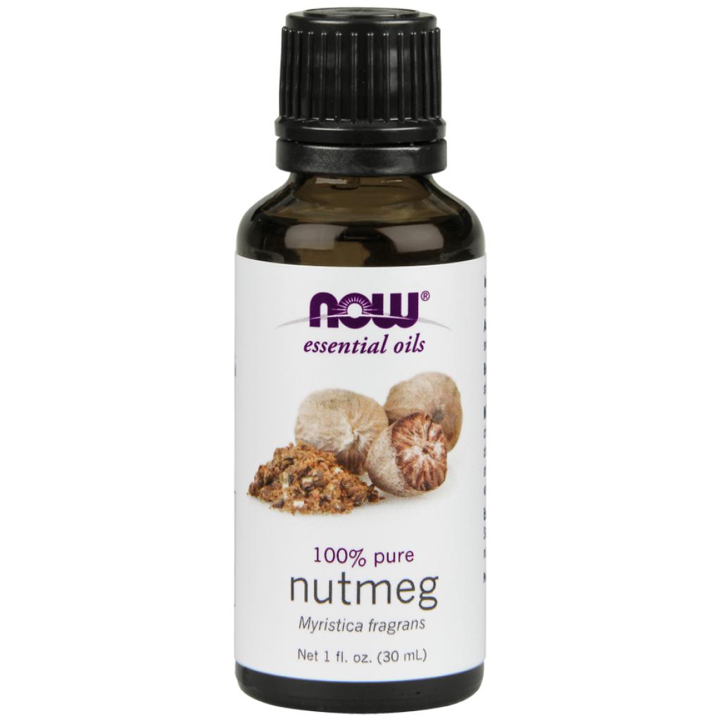 NOW Essential Oils Pure Nutmeg Oil - 100% Natural, Therapeutic Grade for Aromatherapy, Massage & DIY Skincare | Perfect for Stress Relief & Holiday Scenting