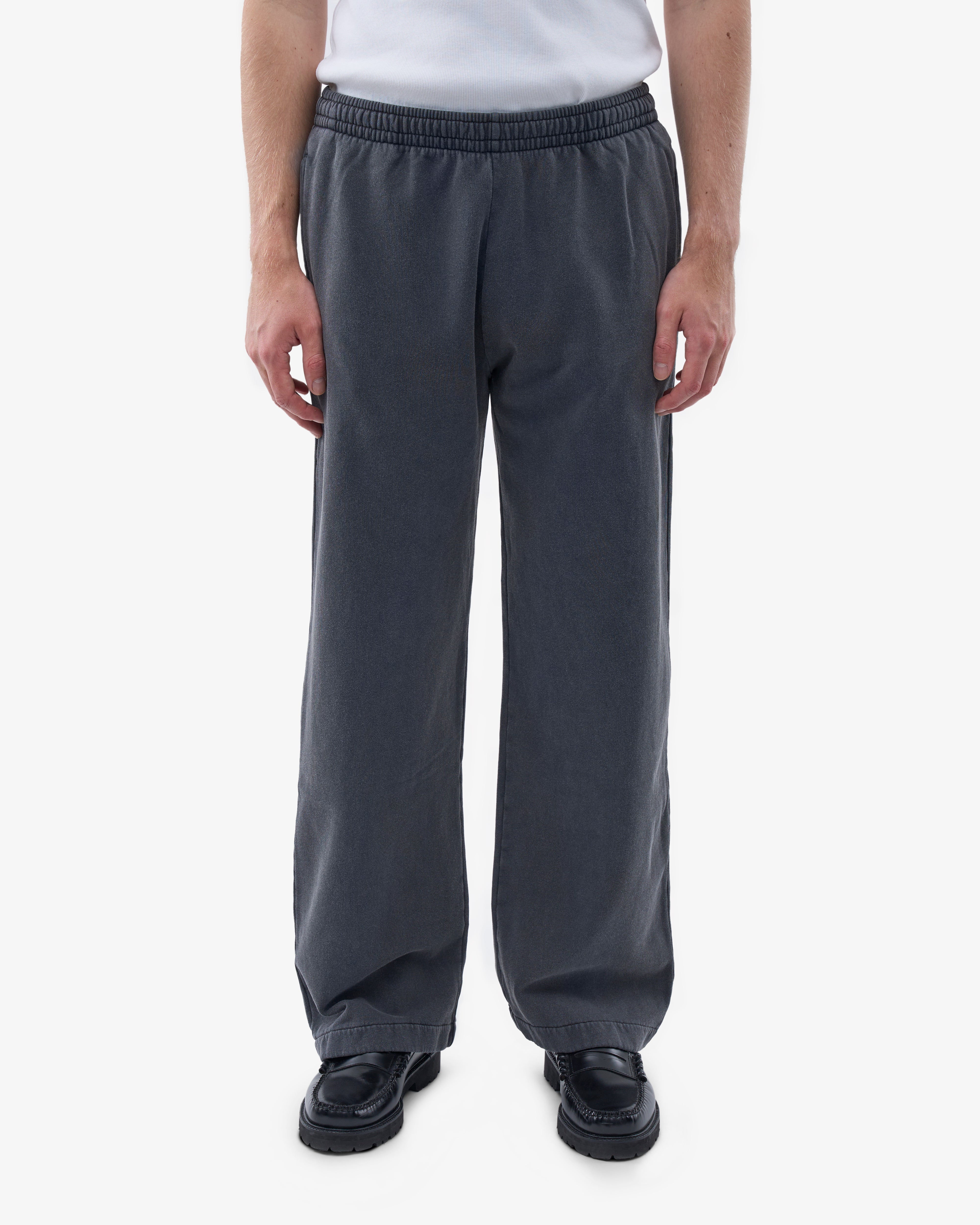 Organic Straight Leg Sweatpants for Women - Soft Faded Black Joggers | Lounge, Yoga & Casual Wear