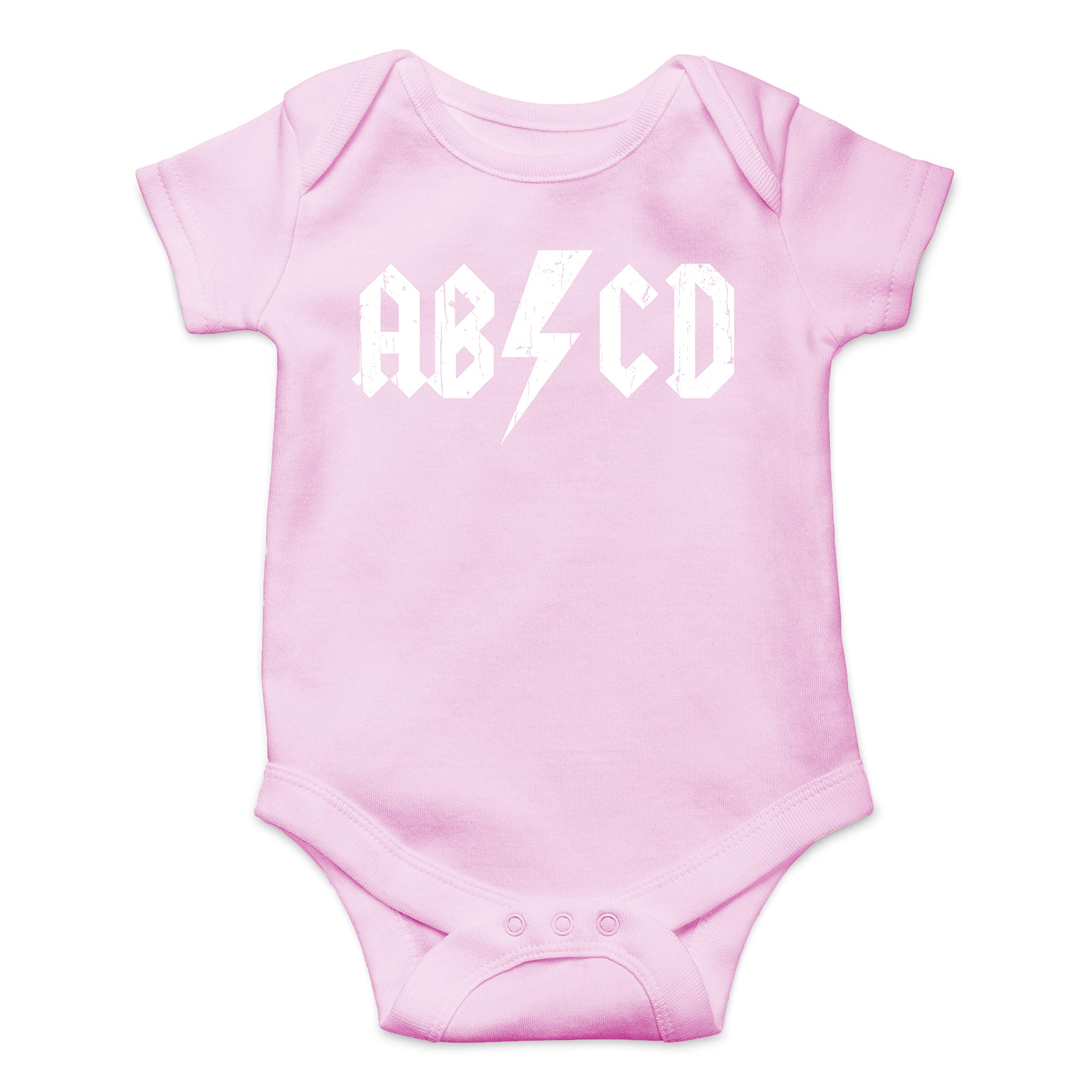 Funny Alphabet Rock & Roll Baby Bodysuit - Cute Newborn Outfits for Boys & Girls - Soft Cotton Infant Onesie for Playtime & Photo Shoots