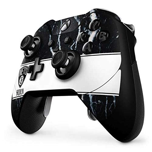 Official NBA Brooklyn Nets Marble Gaming Skin for Xbox One Elite Controller - Custom Decal Sticker for Enhanced Grip & Style - Perfect for Gaming Tournaments & Home Entertainment