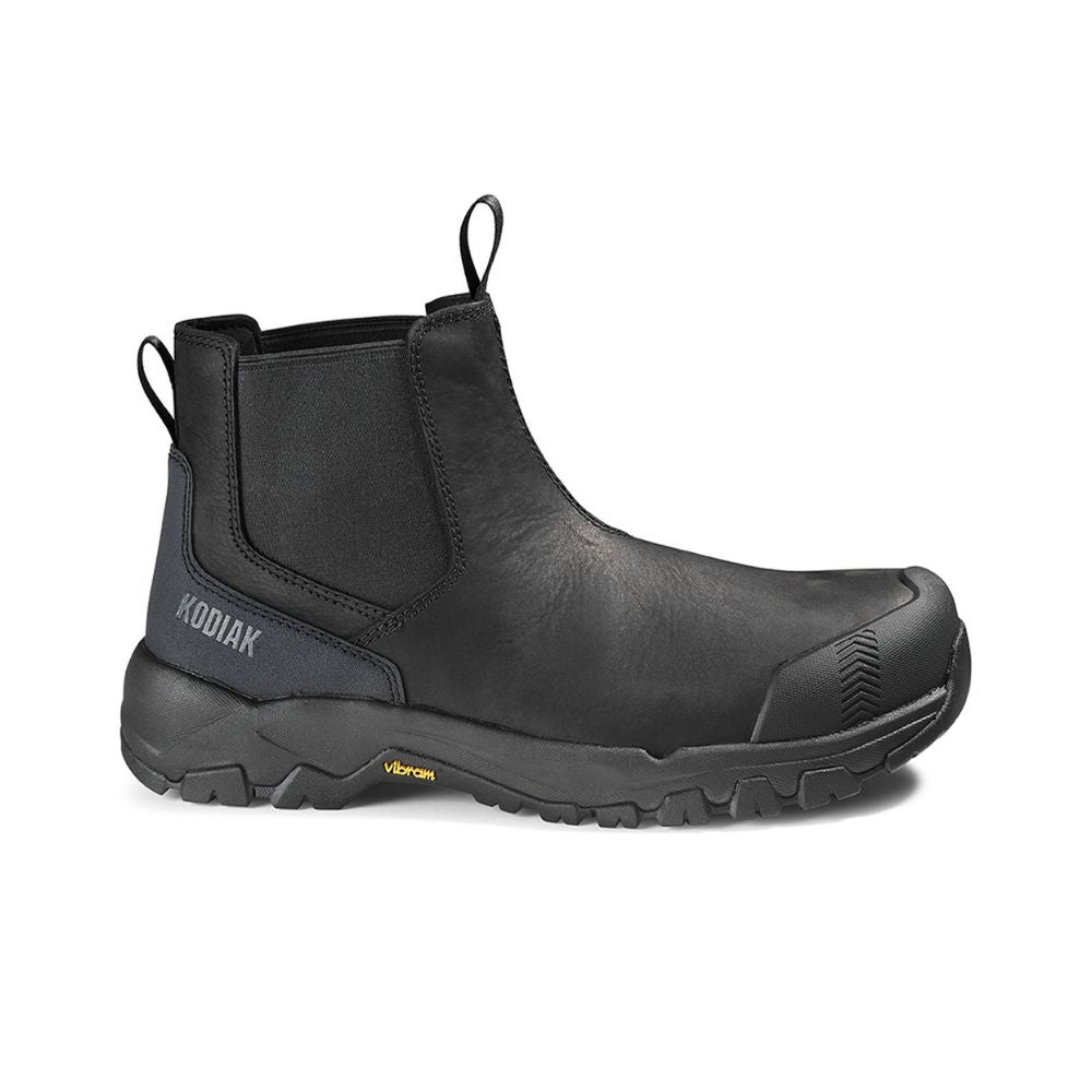 Kodiak Quest Bound Men's 6 Inch Chelsea Composite Toe Work Boots - Waterproof, Slip Resistant, Safety Shoes for Construction & Outdoor Work (Black, KD0A4THNBLK) | Perfect for Job Sites, Hiking & Heavy Duty Use