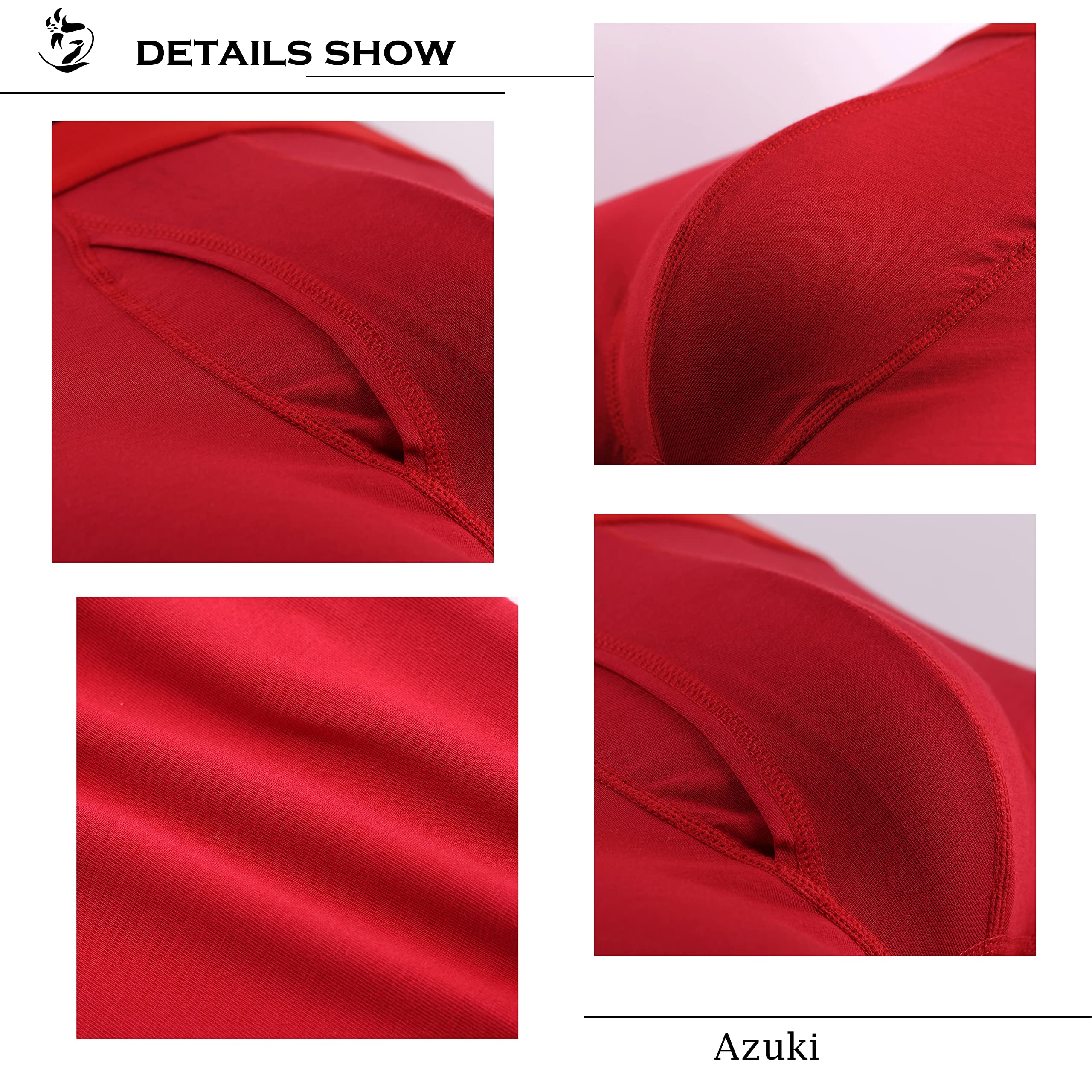**Azuki Men's Cotton Boxer Briefs with Pouch & Placket - Breathable Soft Underwear for Everyday Comfort | Workout, Lounge & Travel**