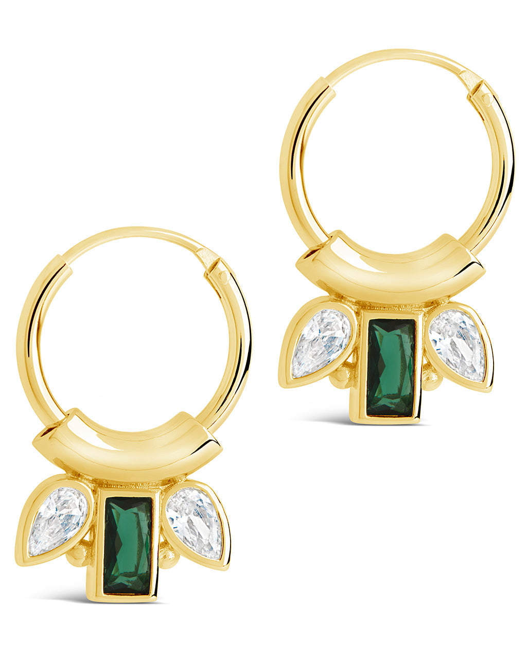 Helena CZ Hoop Earrings for Women - Sparkling Cubic Zirconia Dangle Earrings - Elegant Jewelry Gift for Party, Wedding & Everyday Wear