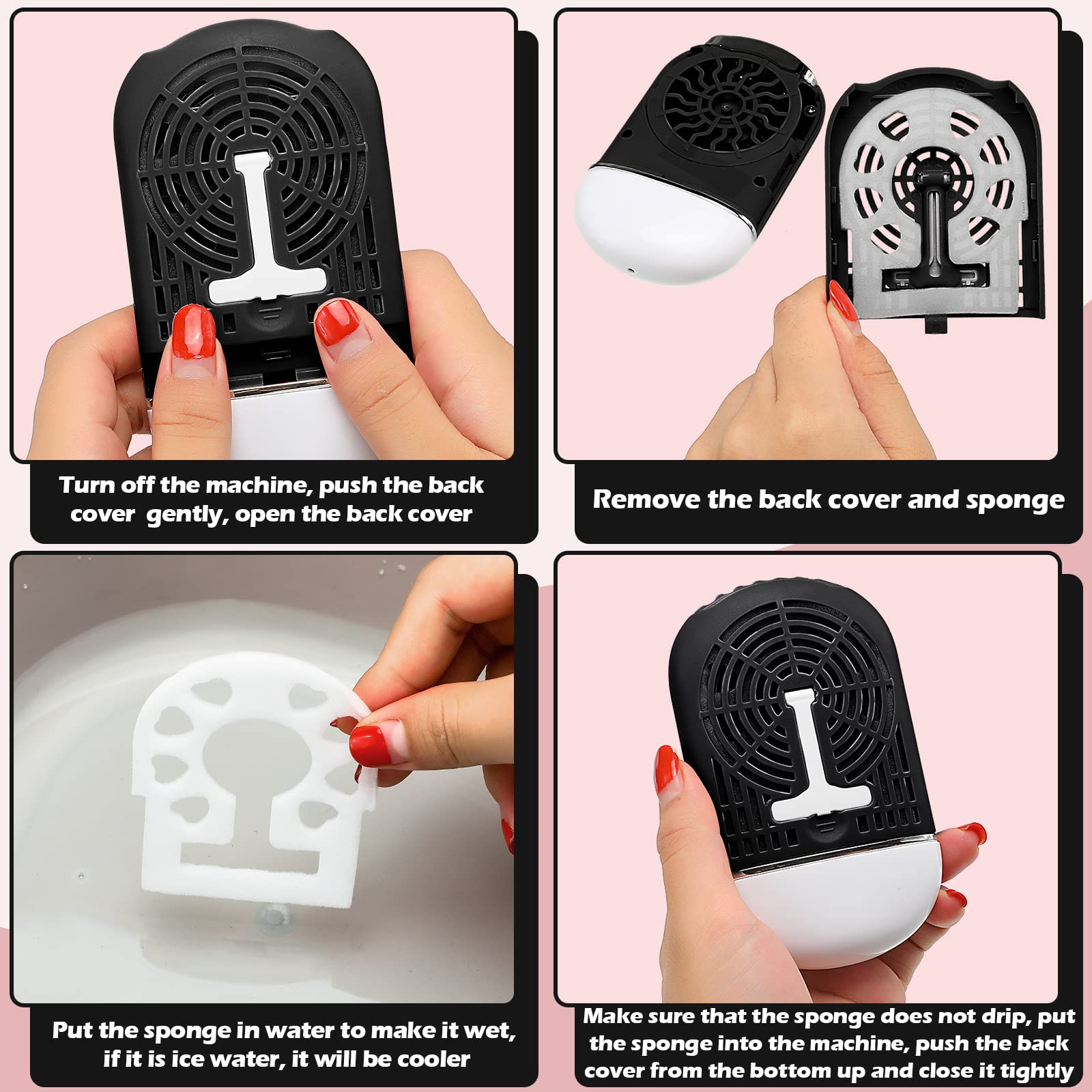 Honoson 3-Piece Nano Mister & Mini USB Lash Fan Dryer Set for Eyelash Extensions - 20ml Portable Facial Steamer with Handheld Mirror (Black) - Perfect for Lash Artists, Salon Professionals & At-Home Beauty Treatments