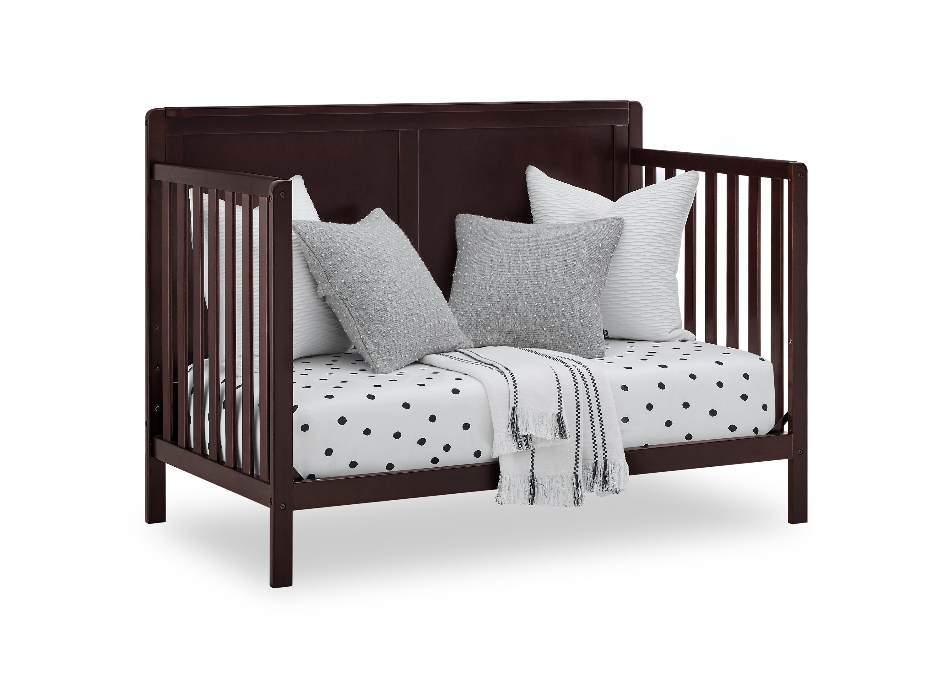 Hartley 6-in-1 Convertible Baby Crib - Toddler Bed & Full-Size Bed Frame - Nursery Furniture for Boys & Girls - Perfect for Newborn to Teen Years