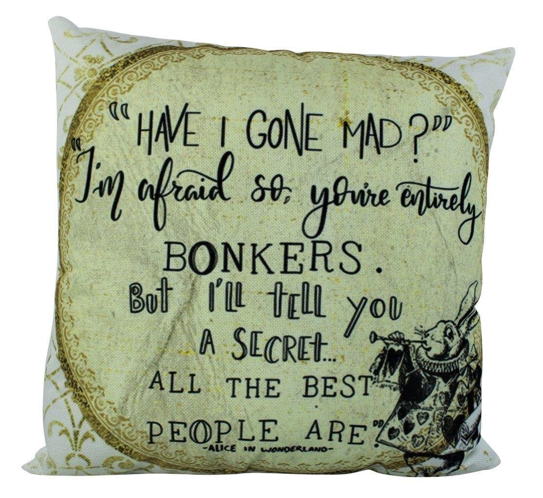 Alice in Wonderland Rabbit Throw Pillow Cover - Fun Birthday Gift for Kids Room Decor & Home Decor - Perfect for Nursery, Living Room, and Bedroom