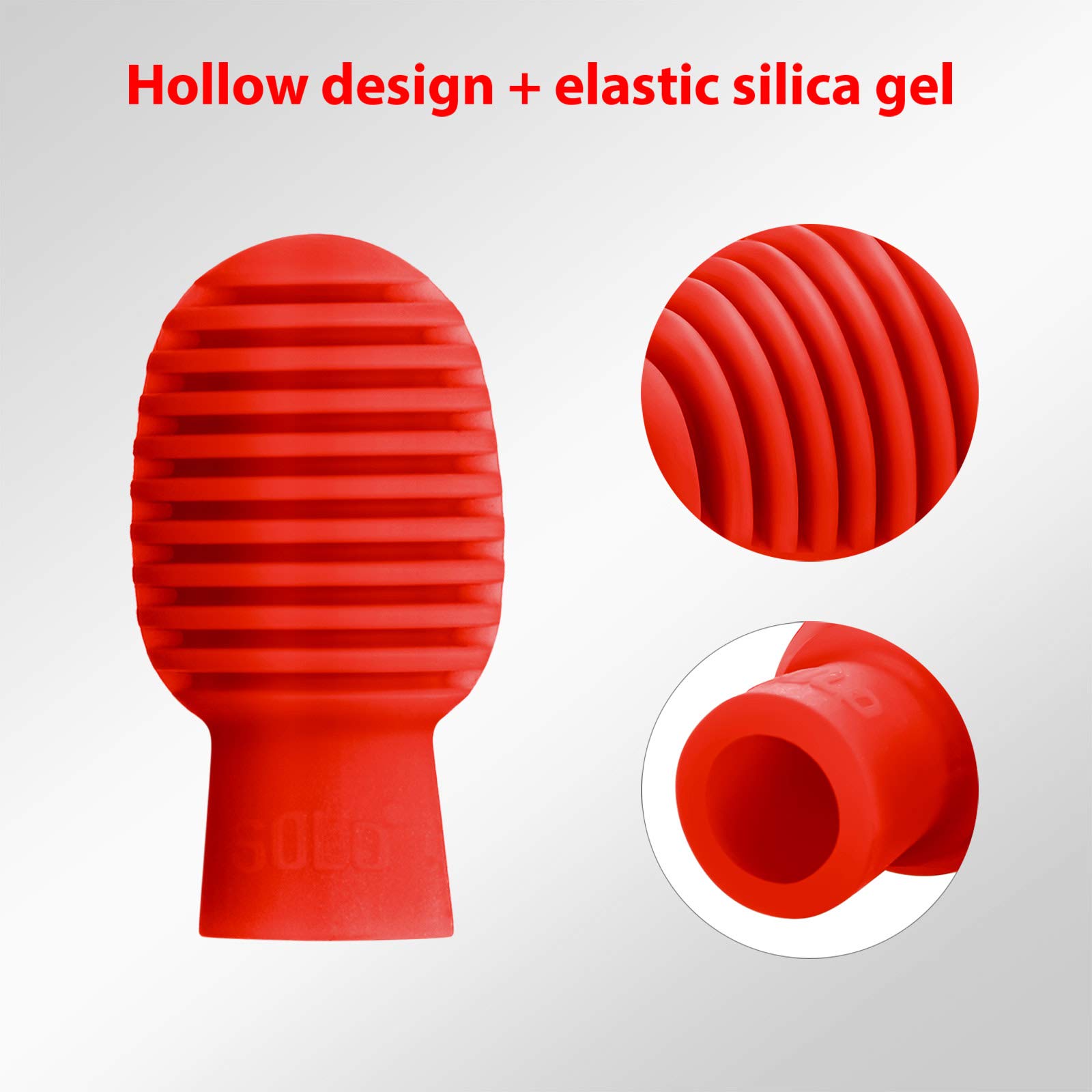 4-Piece Silicone Drum Mute Dampener Set - Silent Practice Drumstick Tips for Noise Reduction - Percussion Accessories Replacement (Red, Grid) - Perfect for Home Practice, Apartment Drumming & Quiet Rehearsals