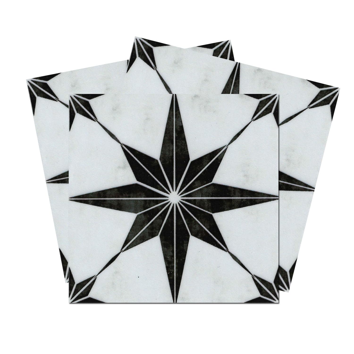 Waterproof & Removable Starry Tile Stickers for Fireplace - Peel and Stick Backsplash Decals (6x6 Inch, 16 Pack) - Perfect for Kitchen, Bathroom, and Home Renovation Projects