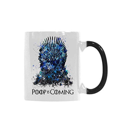 Funny Heat Sensitive Color Changing Coffee Mug - 11oz Ceramic Cup with 