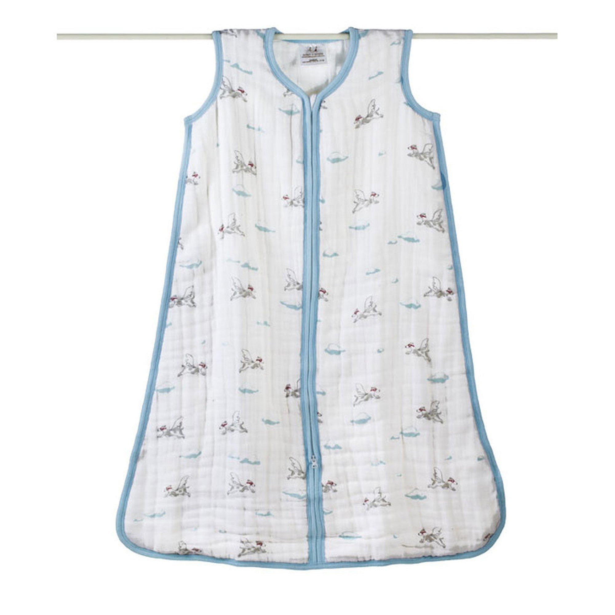 Aden Anais Cozy Baby Sleeping Bag - Small Size, Liam The Brave Flying Dog Print - Perfect for Nursery, Travel & Stroller Outings
