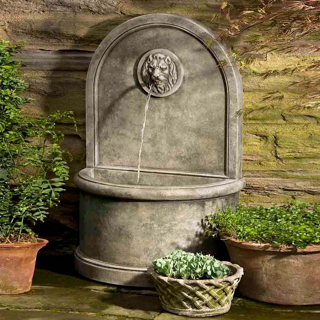 Campania International Lion Wall Fountain - Outdoor Garden Decor, Classic Roman Statue Water Feature for Patio, Yard, and Landscape Design | Perfect for Mediterranean, Tuscan, and Villa Style Gardens