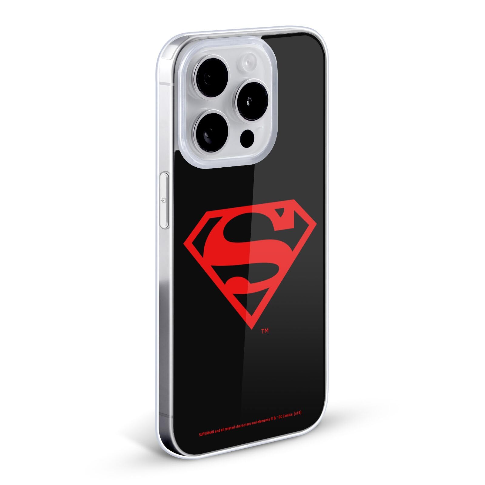 Officially Licensed Superman DC Comics Black & Red Logo Soft Gel Case for iPhone 7 Plus/8 Plus - Durable Protection & Stylish Design - Perfect for Superhero Fans & Daily Use