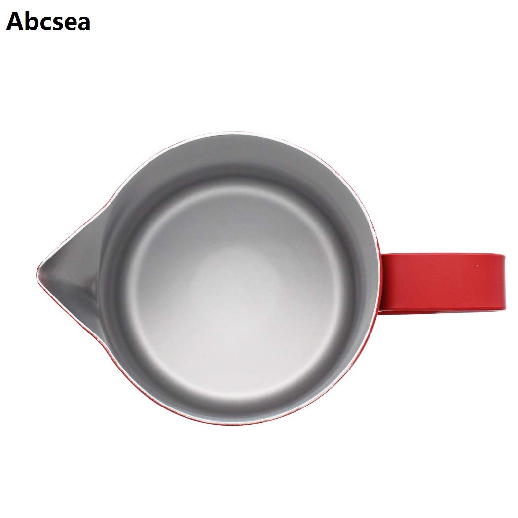 Stainless Steel Milk Frothing Pitcher 600ml/20oz - Espresso Steaming Jug for Latte Art, Coffee Frother Cup, Barista Tools (Red) - Perfect for Home & Café Use