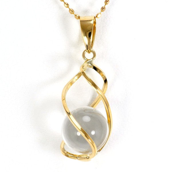 18K Yellow Gold Quartz Necklace for Women - Elegant & Durable Jewelry Gift for Birthday, Anniversary & Special Occasions