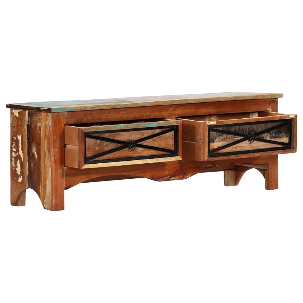 Reclaimed Wood TV Stand with 2 Drawers - 47.2