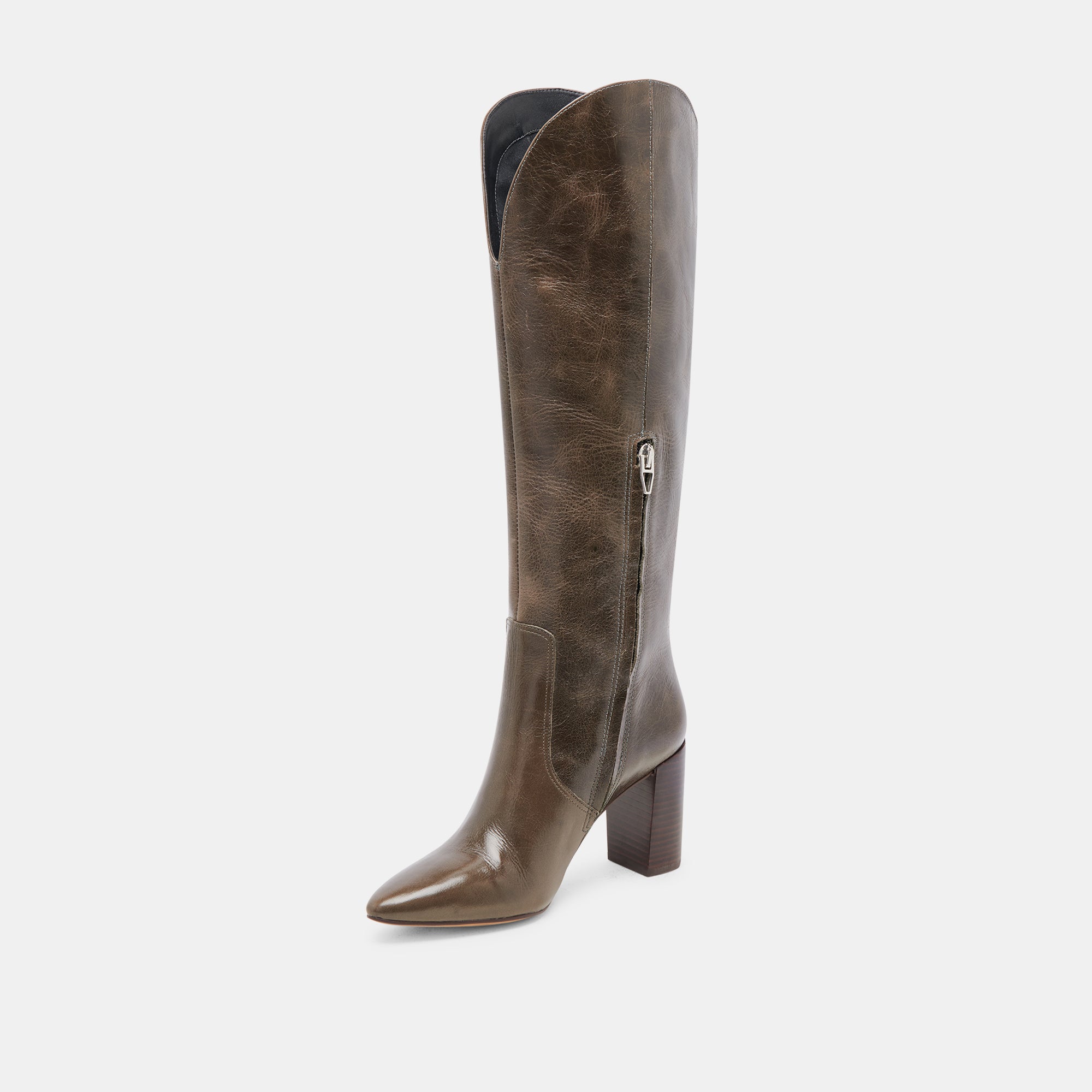 NEDI BOOTS Dark Olive Leather - Women's Ankle Boots for Fall & Winter | Waterproof & Comfortable for Outdoor, Work & Casual Wear