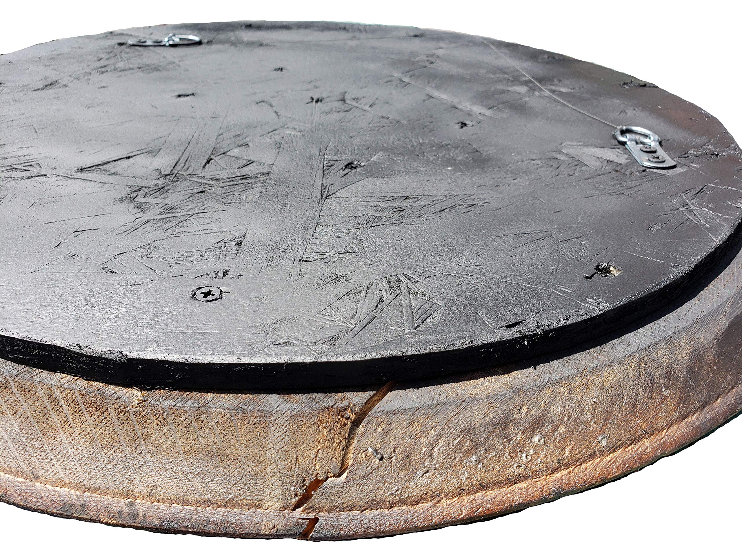 Whiskey Barrel Head Dart Board - Rustic Bar Game for Home & Pub Decor - Perfect for Man Cave, Basement, and Game Room Entertainment