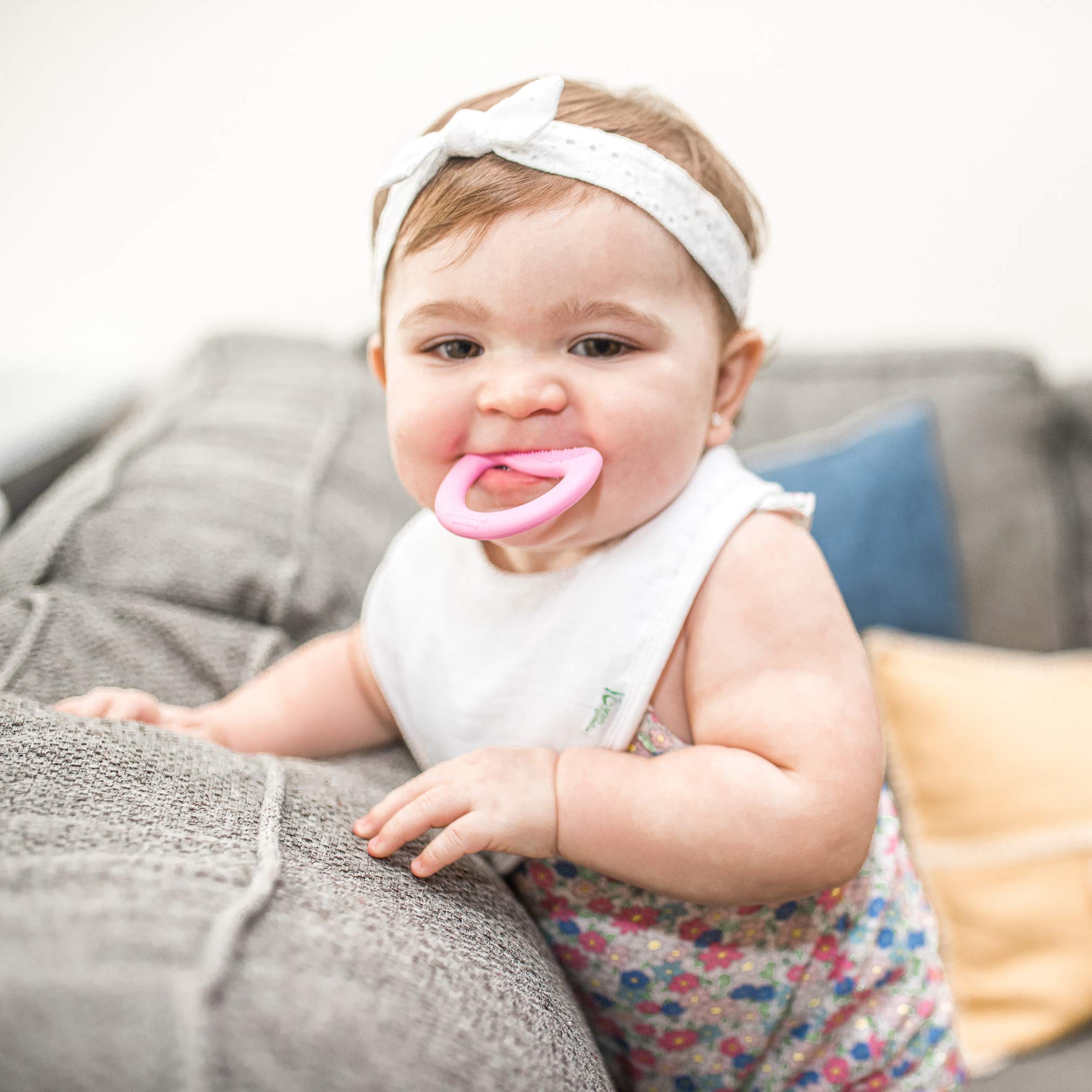 Organic Cotton Muslin Stay-Dry Bandana Teether Bibs (3-Pack) | BPA-Free, Machine Washable & Sterilizer Safe | Soothes Baby's Gums & Protects from Drool | Perfect for Teething Infants, Mealtime & On-the-Go Use