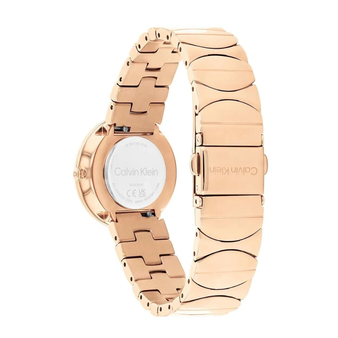Calvin Klein Enchant Rose Gold Steel Watch 25700001 for Women - Elegant & Stylish Timepiece for Work, Parties & Everyday Wear