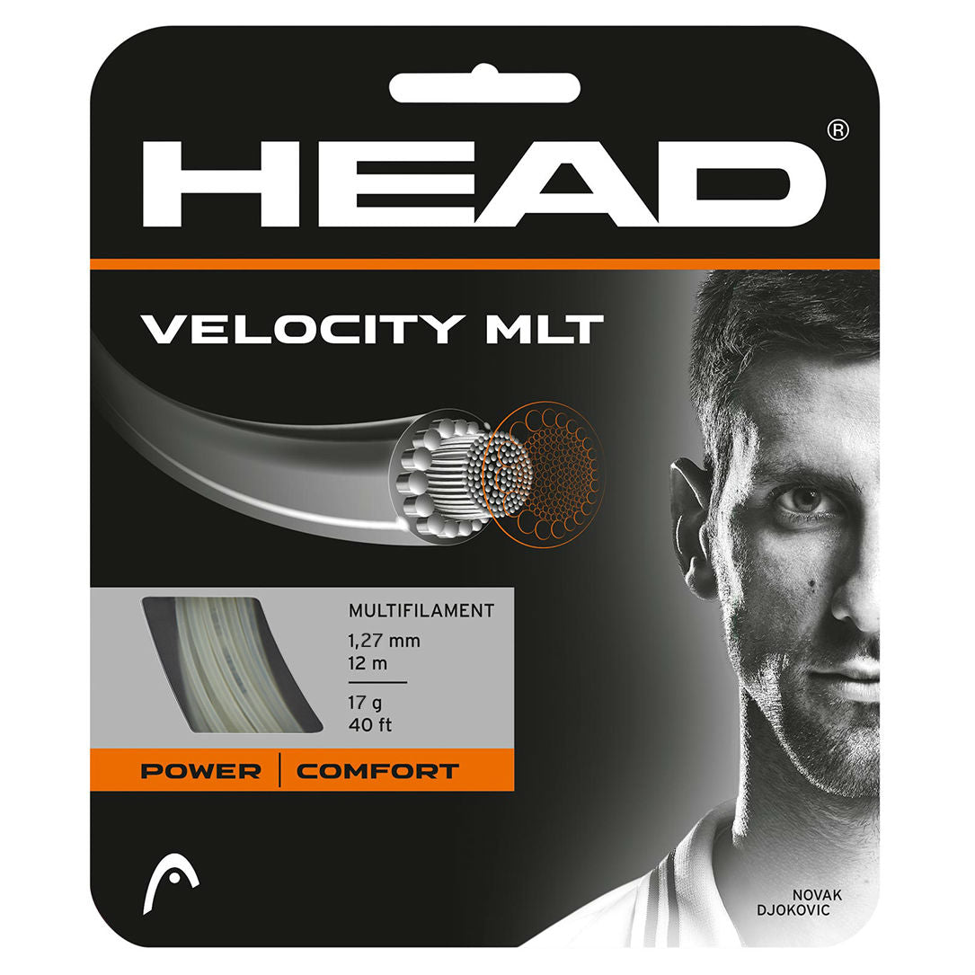 Head Velocity MLT 17/1.25 Natural Tennis String | High-Performance Polyester & Multifilament Hybrid | Perfect for Control & Comfort in Competitive Matches & Training Sessions
