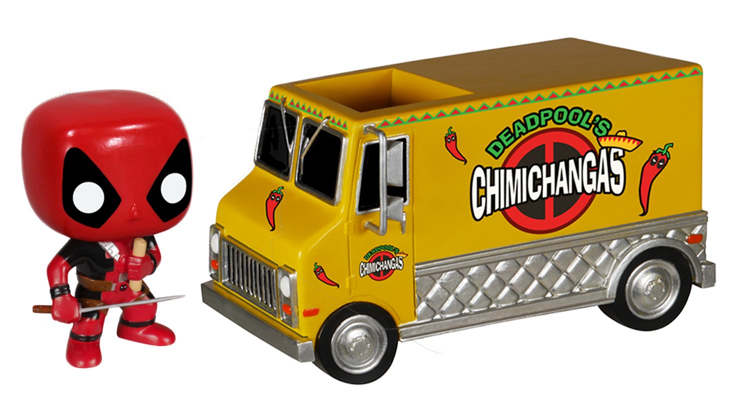 Funko Pop Rides: Deadpool's Chimichanga Truck Collectible Action Figure - Marvel Superhero Toy for Display & Gift Giving
