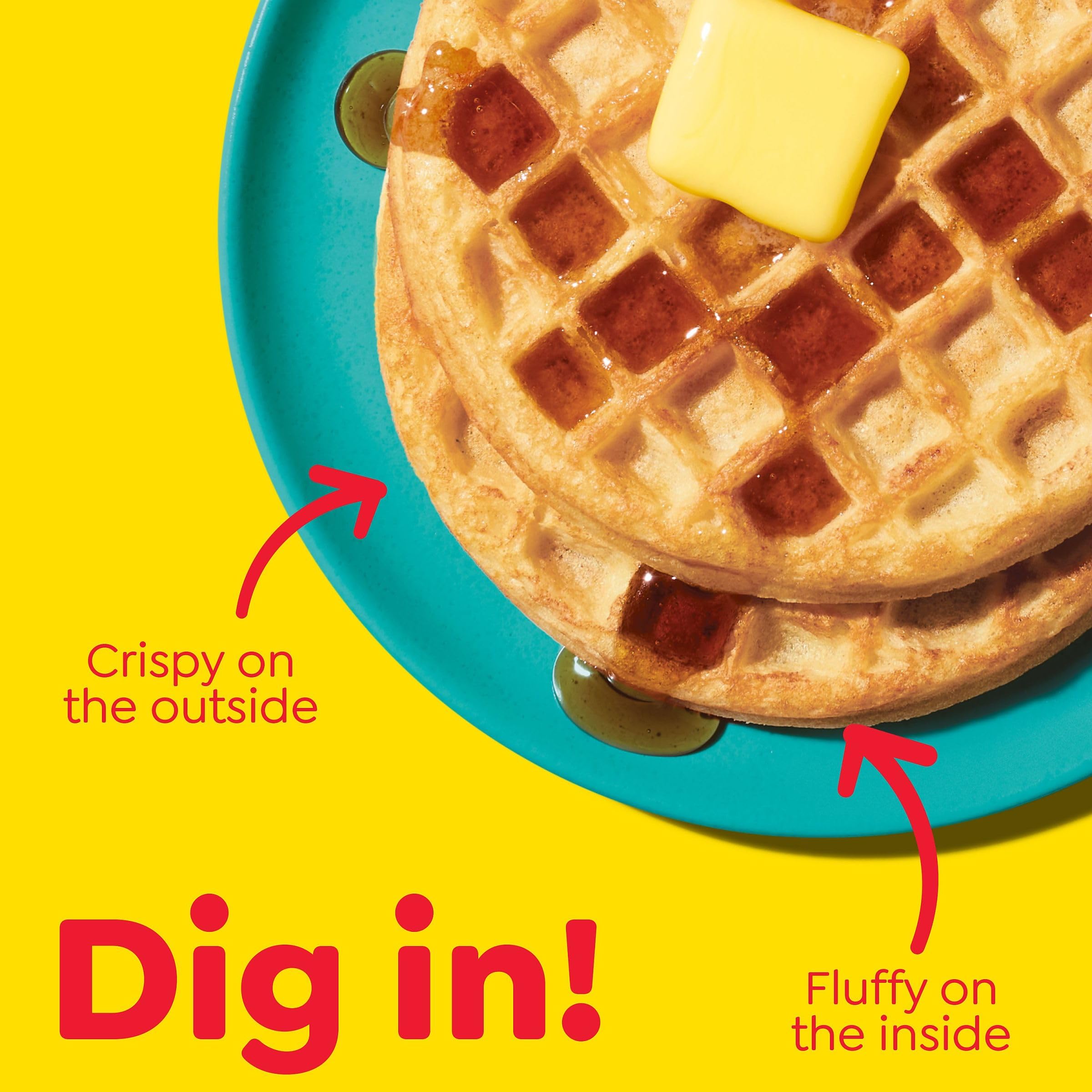 Eggo Frozen Waffles - Buttermilk Breakfast Food, Family Pack 29.6oz (24 Waffles) - Quick & Easy Morning Meal for Busy Families, Kids Breakfast, School Mornings & Weekend Brunch