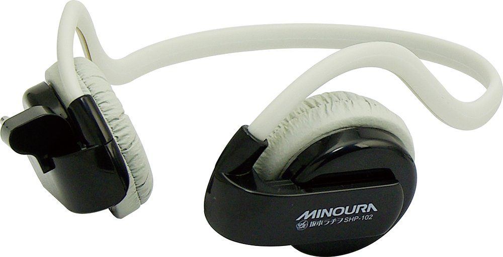 Minoura SHP-102B FitTune Wireless Bluetooth Headphones for Running & Workout - Sweatproof & Noise Cancelling - Black Sports Earphones for Gym, Cycling & Outdoor Activities