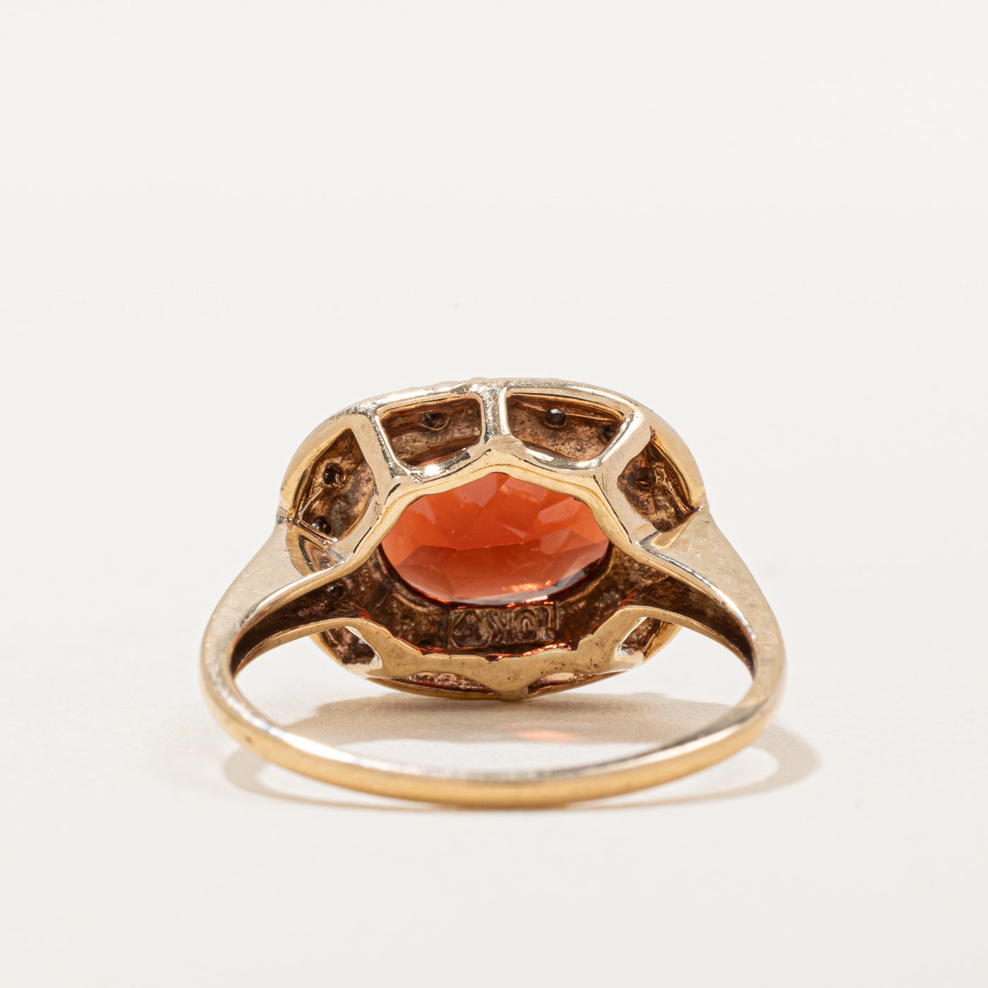 Garnet & Diamond Halo Cocktail Ring - 2.50ct Garnet with 0.08ctw Diamond Accents - Size 6 - Elegant Statement Jewelry for Parties, Weddings & Special Occasions