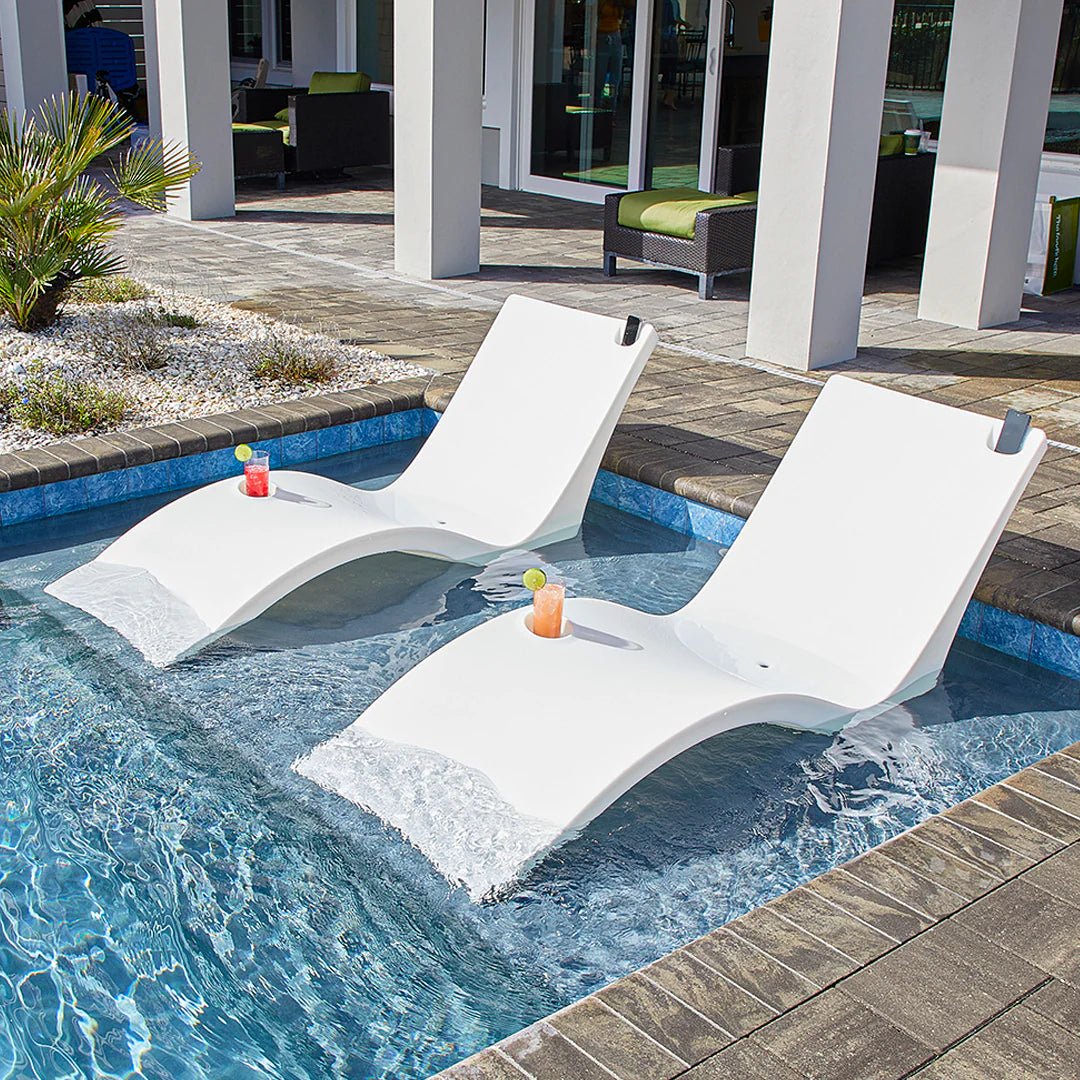 Kai Shelf Deep Water Pool Lounger - Set of 2 Premium Floating Chairs for Ultimate Relaxation | Perfect for Swimming Pools, Lakes, and Beach Vacations