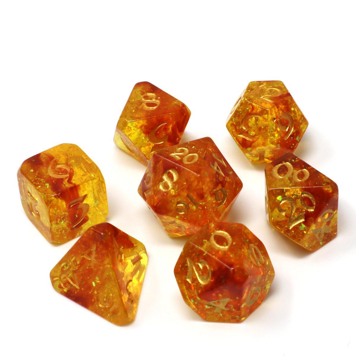 Autumn Court - 7 Dice RPG Set for Dungeons & Dragons, Pathfinder & Tabletop Gaming | Fantasy Role-Playing Game Accessories