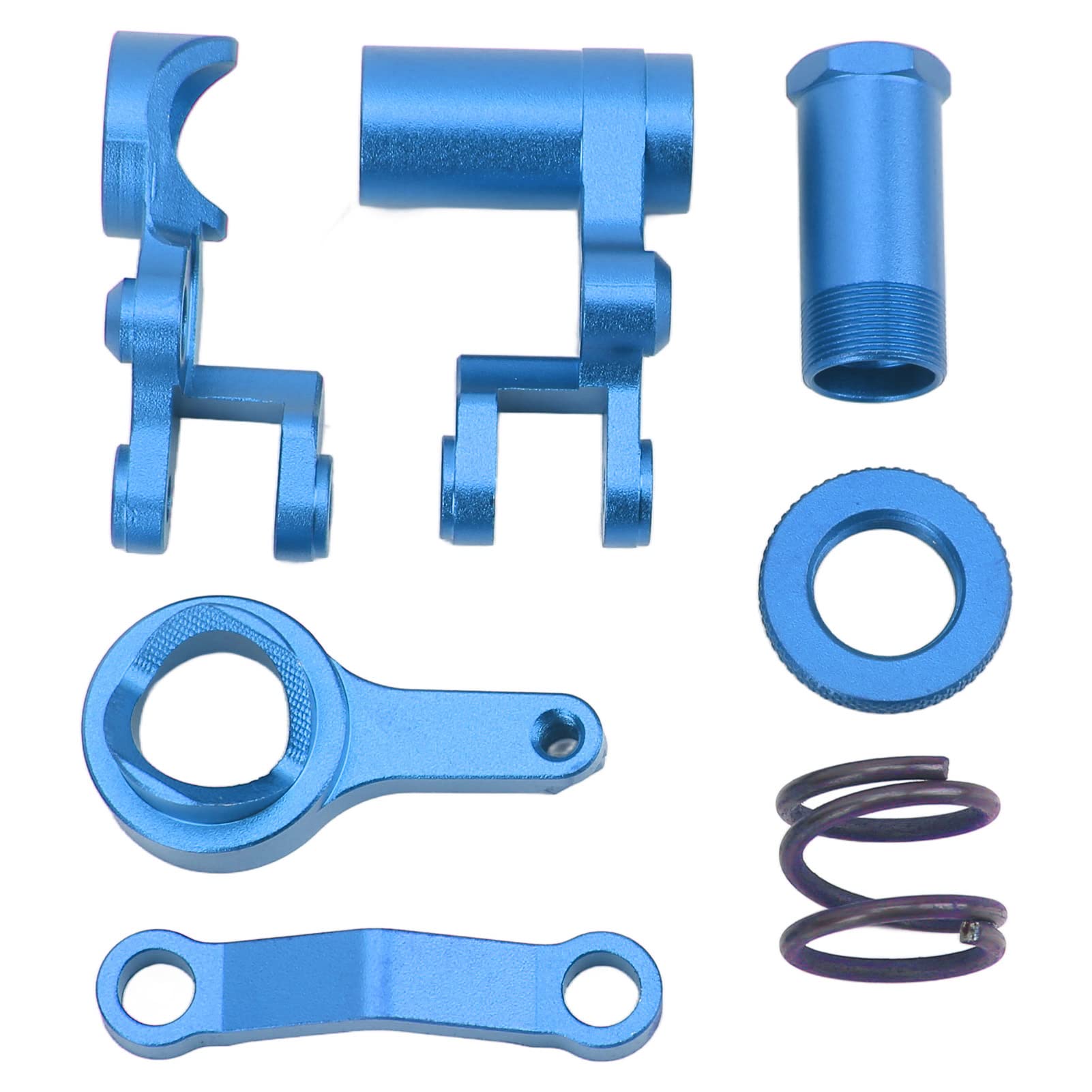 Universal Aluminum Alloy RC Front Steering Group Kit - Compatible with Traxxas Rustler 4WD 67064 & 67076 1/10 Scale RC Cars - High Performance Upgrade for Off-Road Racing and Bashing
