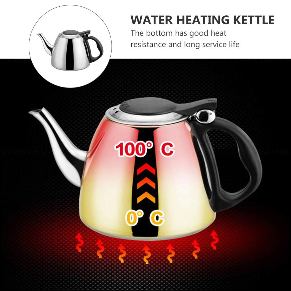 Hemoton 1pc Stainless Steel Whistling Tea Kettle - Large Capacity Stovetop & Electric Water Boiling Pot for Home, Kitchen & Office Use - Durable Metal Teapot for Tea Lovers & Household Essentials