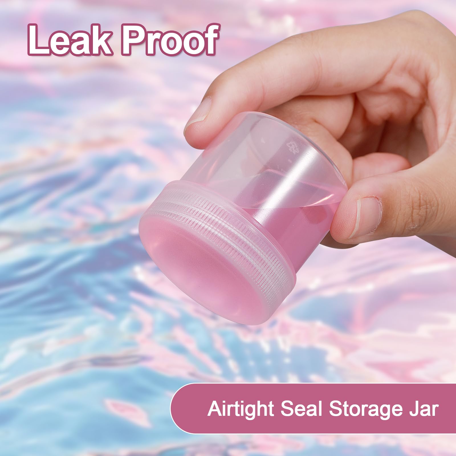 TSA Approved 1 oz Wide Mouth Travel Size Containers - 4 Pack Clear Leak Proof Plastic Jars with Secure Lids for Creams, Lotions & Cosmetics | Perfect for Toiletries, Jewelry Beads, Samples & Small Items Storage | Ideal for Air Travel, Gym Bags & Home Organization