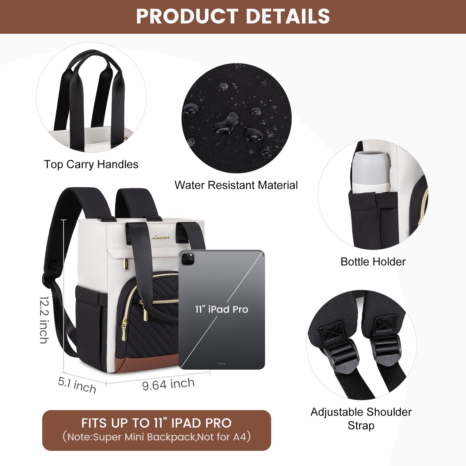 LOVEVOOK Mini Backpack Purse for Women - Waterproof Small Crossbody Backpack, Cute Convertible Daypack for Daily Work, Travel & School - Perfect for Commuting, Shopping & Weekend Adventures