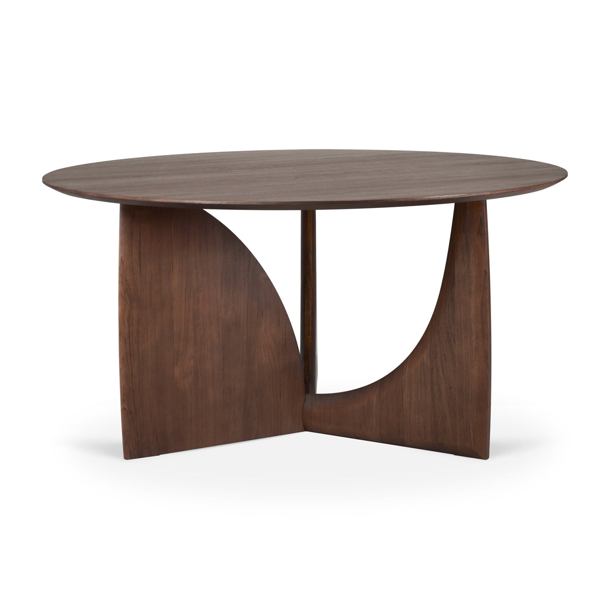 Modern Geometric Round Dining Table for 4-6 People - Perfect for Small Spaces, Kitchens & Breakfast Nooks - Solid Wood Dining Table with Sleek Design