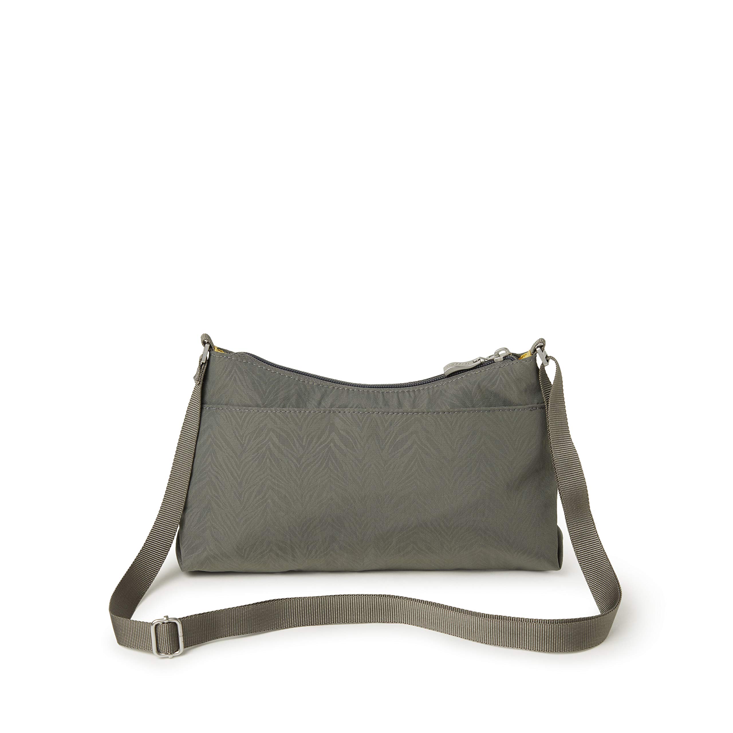 Baggallini Everyday Crossbody Bag for Women - Stylish Pewter Zebra Print, Lightweight & Durable, Perfect for Travel, Work & Daily Use