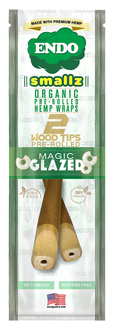 Organic Hemp Wraps by ENDO smallz - 30 Count (15x2) Sealed Box - Natural Flavored Rolling Papers for Herbal Blends - Perfect for Rolling Tobacco Alternatives & Relaxation Sessions
