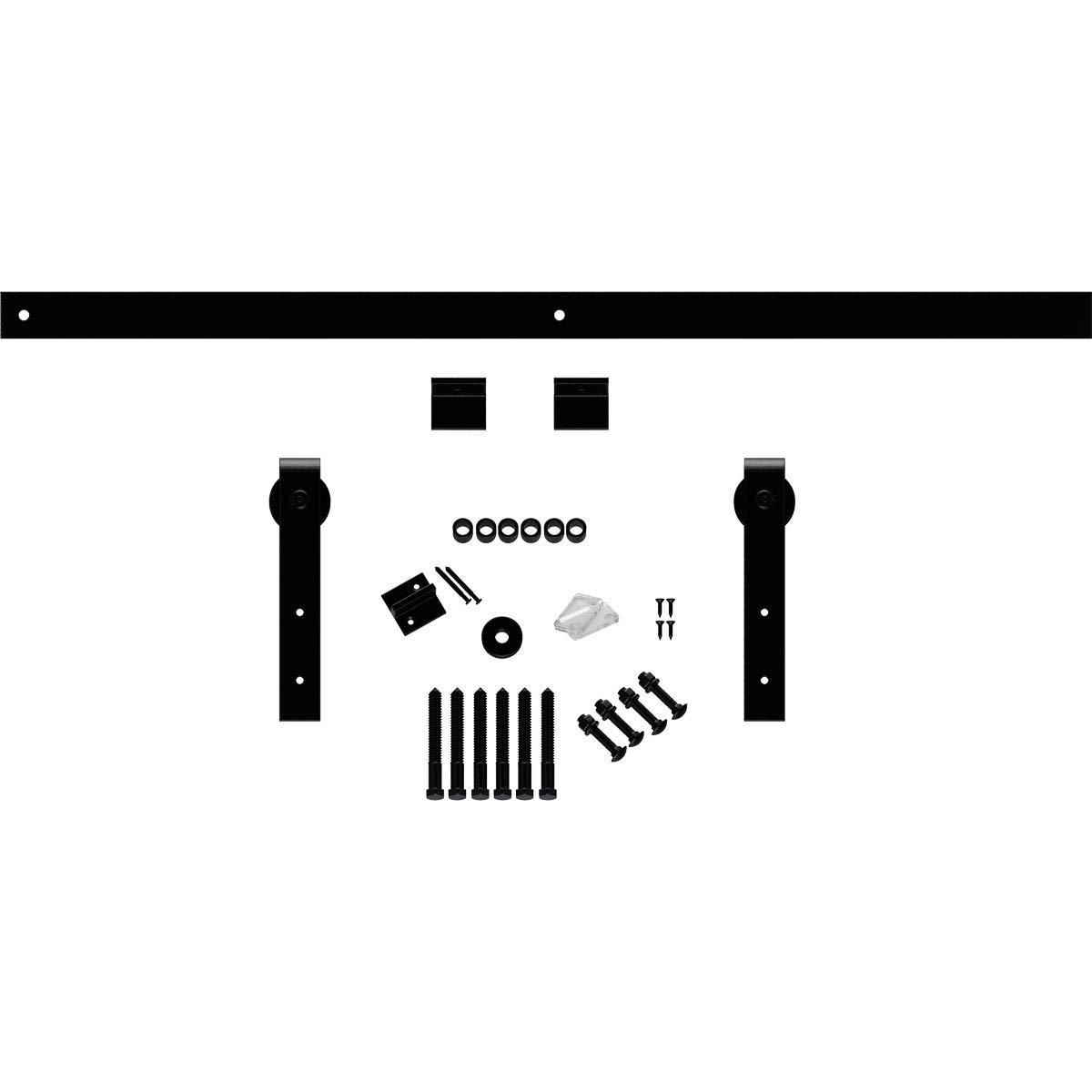 Premium J-Strap Barn Door Hardware Kit for 2 1/4