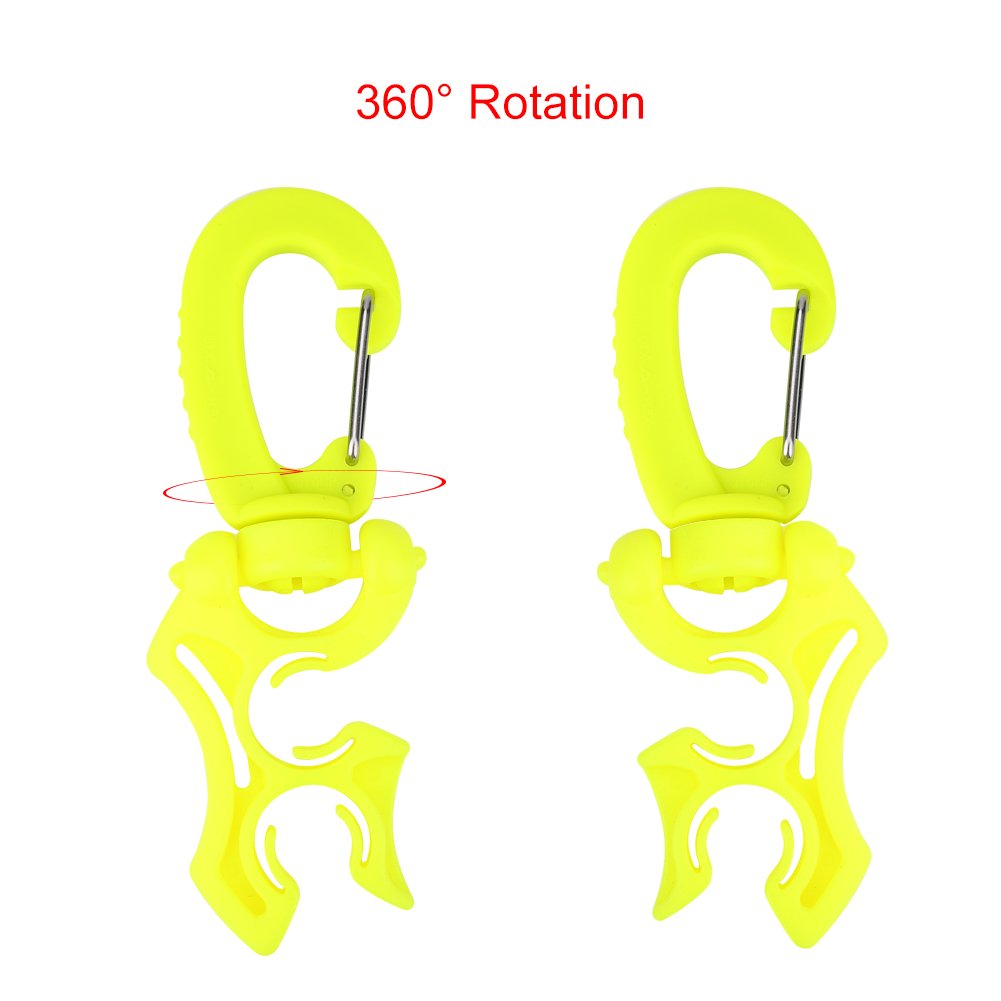 Scuba Diving Regulator Hose Clip Holder - Green for BCD & Snorkeling Gear