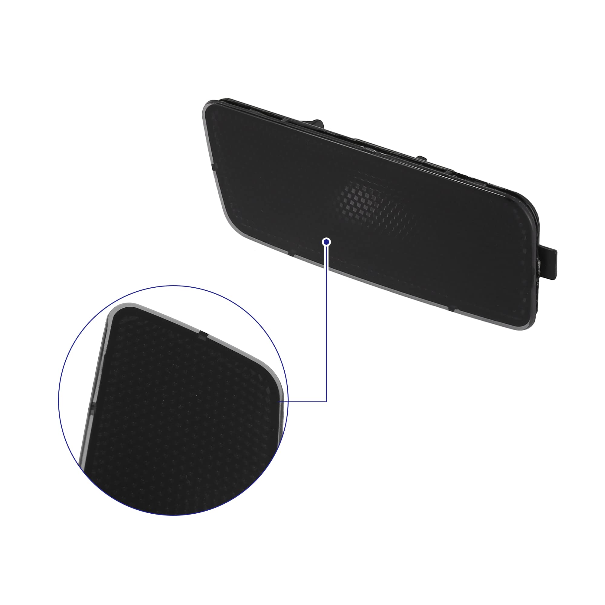 AutoHAUX Pair of Black Front Bumper Side Marker Lights & Turn Signal Lamps for Volkswagen Golf GTI 2010-2014 (5K0 945 071/072) - Durable Replacement Housing Accessories for Enhanced Visibility & Safety