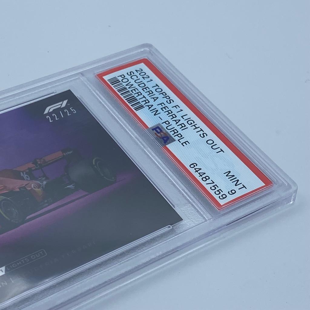 PSA 9 Graded 22/25 Ferrari Powertrain Purple Parallel - Rare Collectible for Sports Card Enthusiasts & Display Showcase