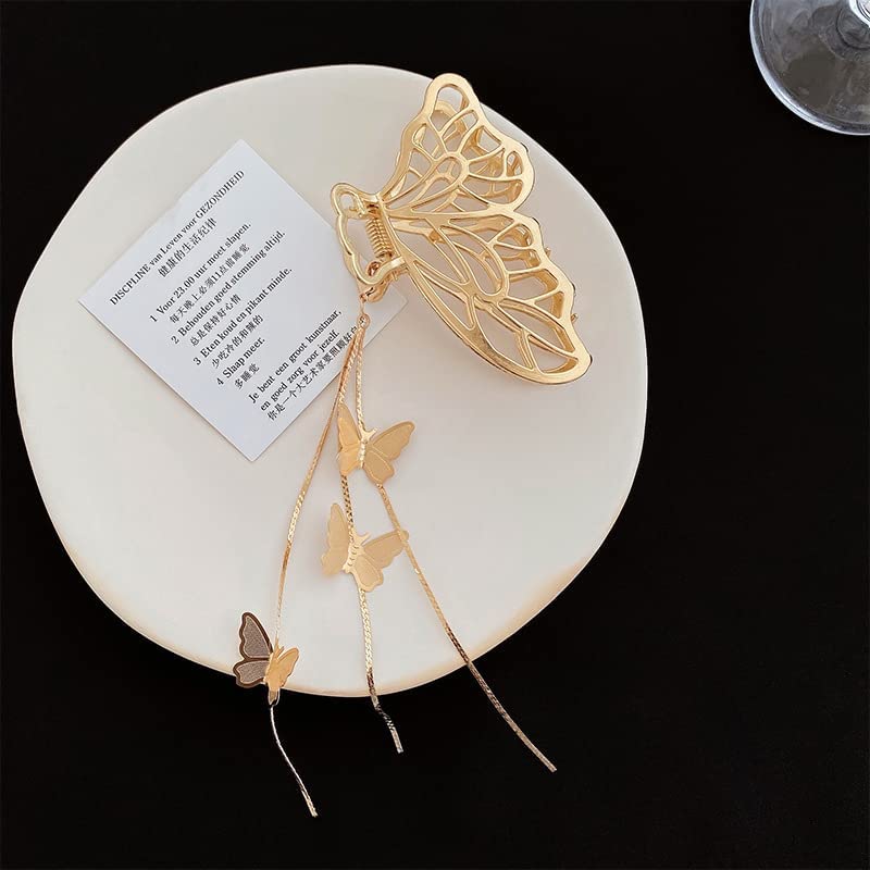 UltraStylist 1 Butterfly Claw Clips - Metal Hair Clips for Women & Girls - Hair Accessories for Thin & Thick Hair - Perfect for School, Work, Parties & Everyday Styling