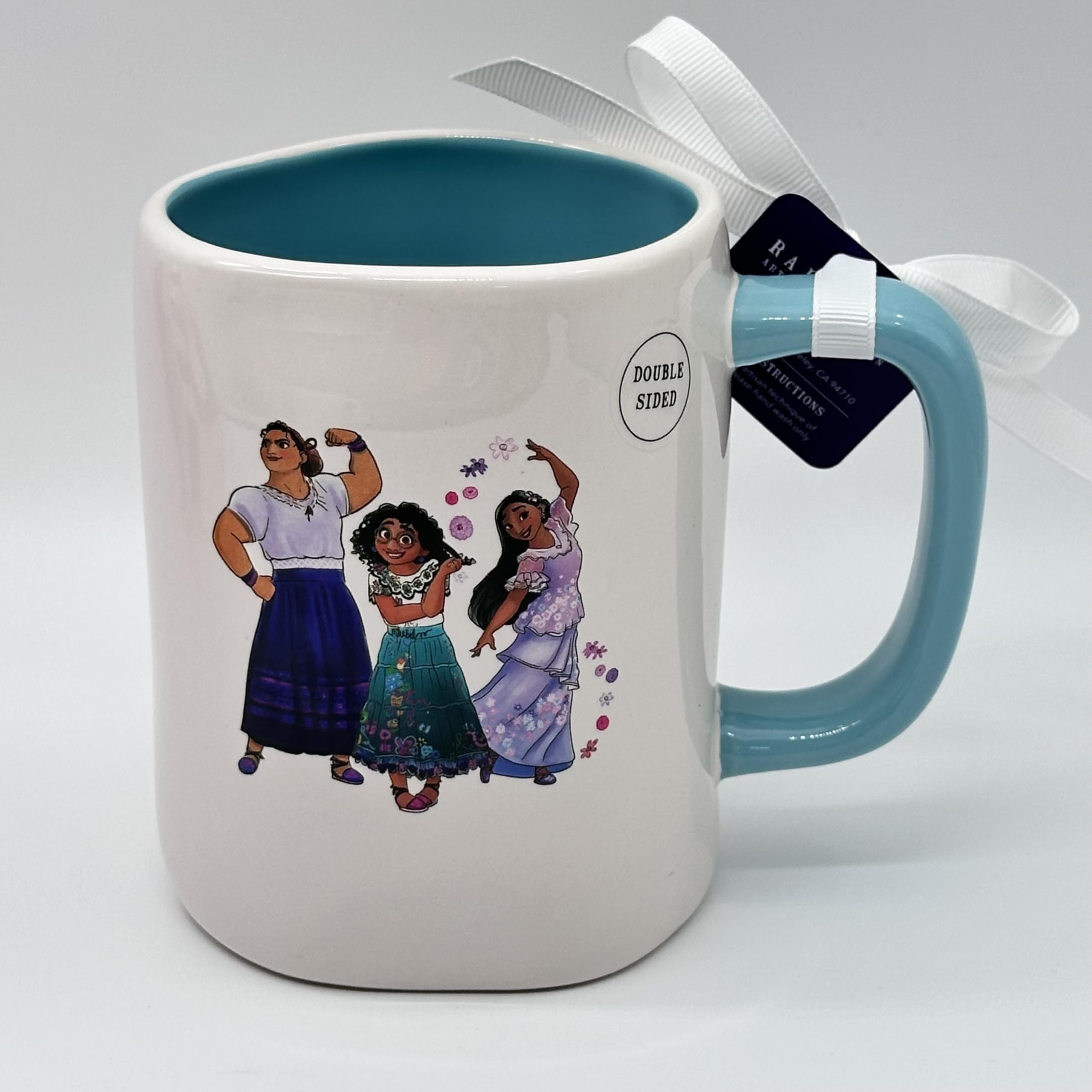 Rae Dunn FAMILIA IS EVERYTHING Mug - ENCANTO Inspired Ceramic Coffee Cup - Double Sided Design - Perfect for Disney Fans, Gift Giving & Hot Beverages at Home or Office
