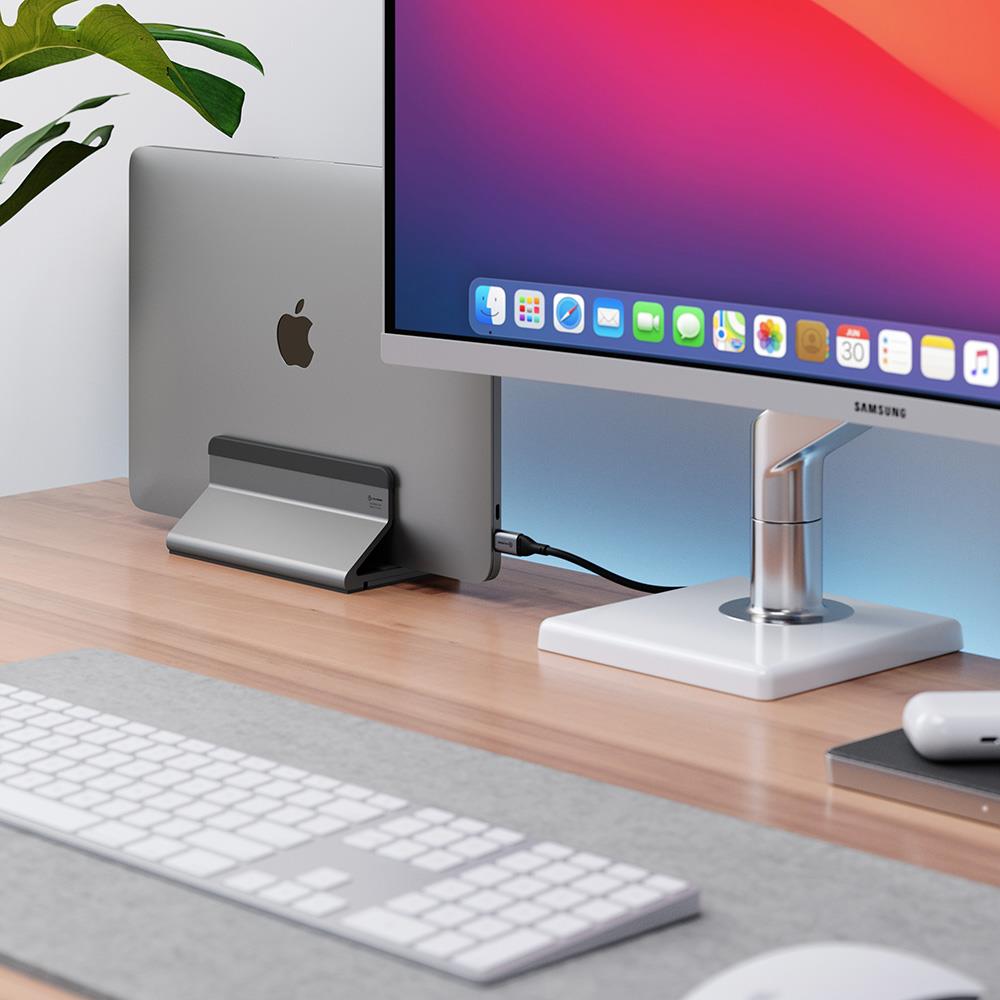 ALOGIC Bolt Adjustable Laptop Vertical Stand - Ergonomic Space-Saving Computer Holder for MacBook, iPad & Notebooks - Perfect for Home Office, Workspace & Travel