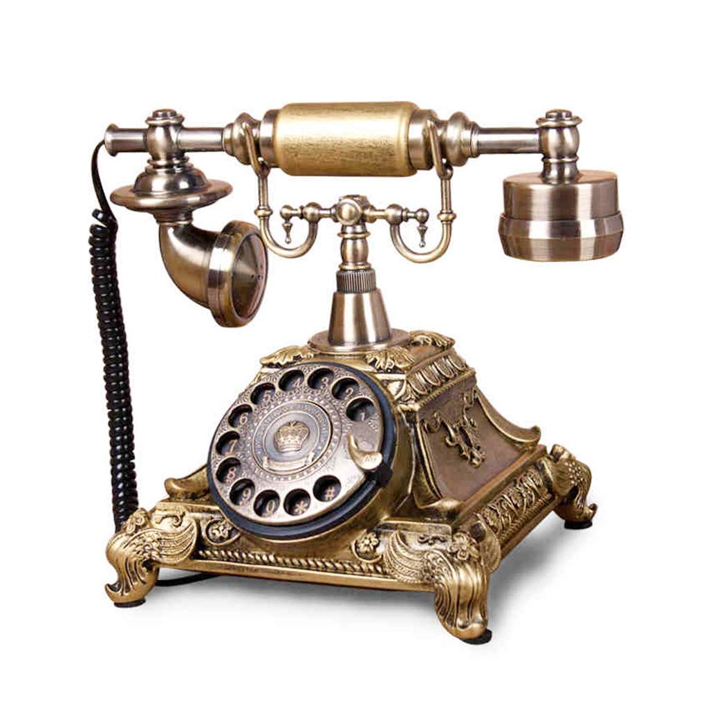 Vintage Rotary Dial Corded Telephone - Antique Retro Home Phone with European Style Design for Living Room, Bedroom & Office - Unique Gift Idea for Collectors & Decor Enthusiasts