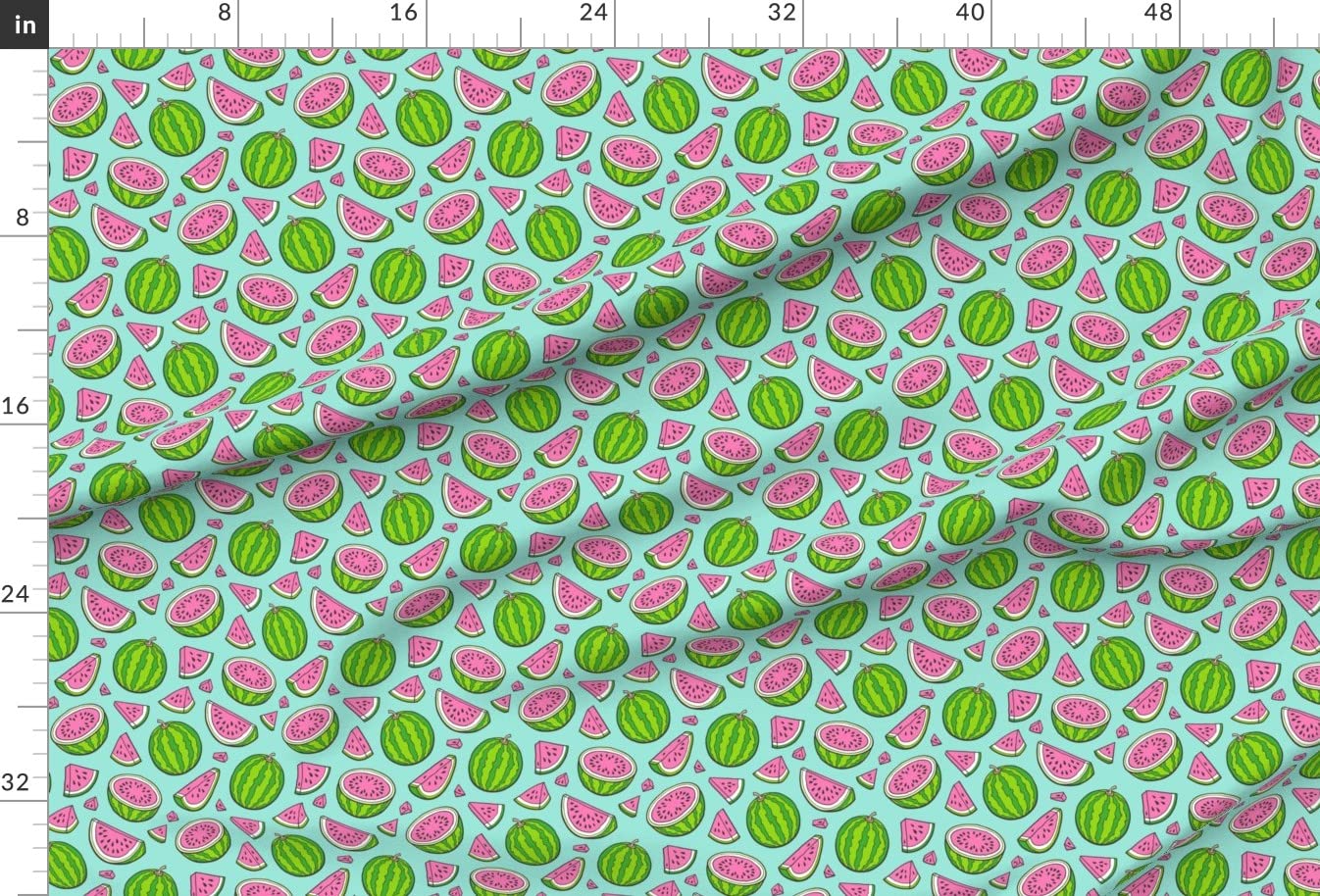 Pink Watermelon Printed Velvet Fabric by The Yard - Upholstery, Home Decor & Apparel Material - Perfect for DIY Projects, Summer Picnic Blankets, and Fashion Sewing
